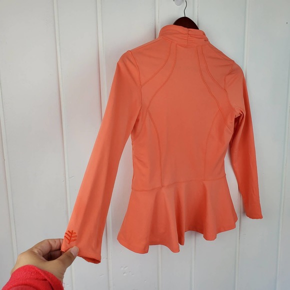 Coolibar Diamond Cove Swim Jacket UPF 50 Peplum Performance Womens XXS - Picture 9 of 10